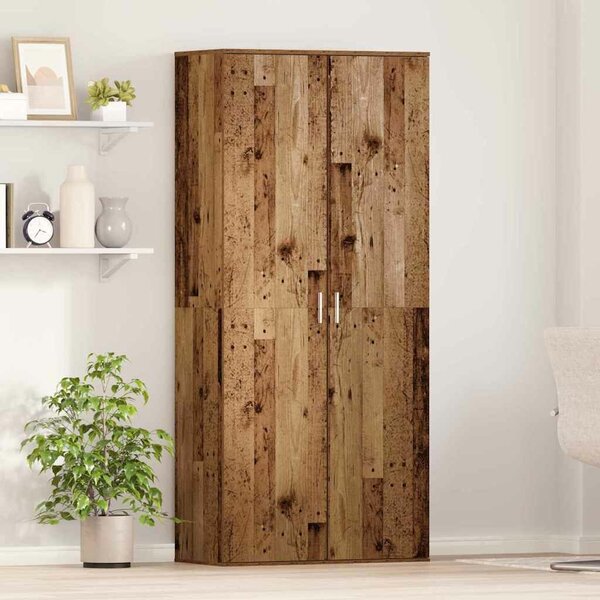 VidaXL Magasító polcokkal tárolóval Öreg fa 80 x 39 x 178 cm Faanyag