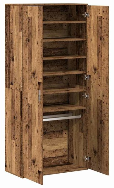 VidaXL Magasító polcokkal tárolóval Öreg fa 80 x 39 x 178 cm Faanyag