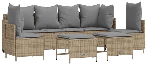 VidaXL Polyrattan Kerti Ülőgarnitúra - 5 részes - Bézs