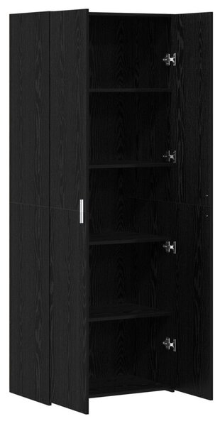VidaXL fekete tölgy magas szekrény 70x42.5x185 cm Szerelt fa