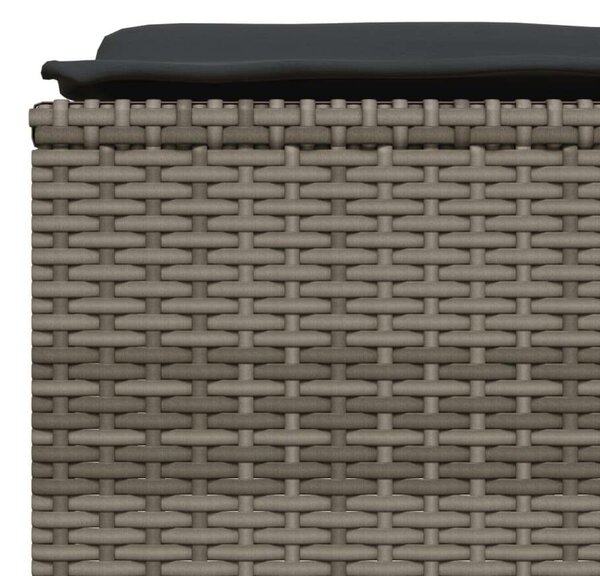 VidaXL 5 részes szürke polyrattan kerti ülőgarnitúra párnákkal