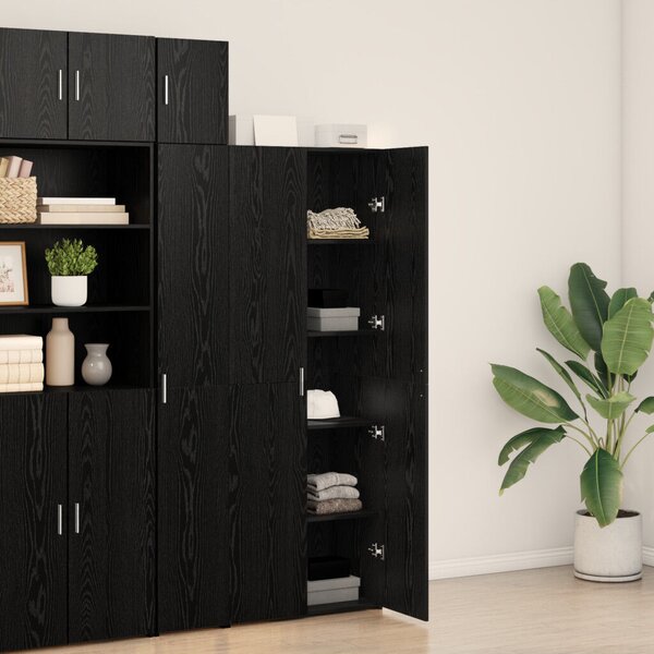 VidaXL fekete tölgy magas szekrény 70x42.5x185 cm Szerelt fa