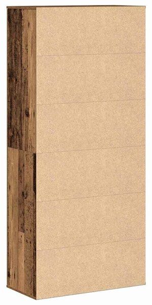 VidaXL Magasító polcokkal tárolóval Öreg fa 80 x 39 x 178 cm Faanyag