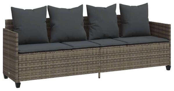 VidaXL 5 részes szürke polyrattan kerti ülőgarnitúra párnákkal