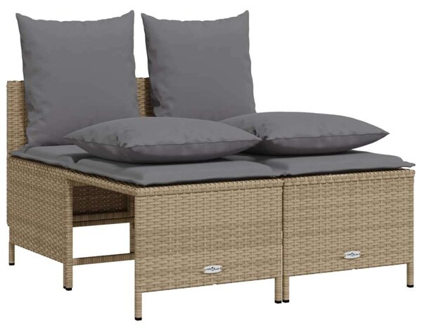VidaXL Polyrattan Kerti Ülőgarnitúra - 5 részes - Bézs