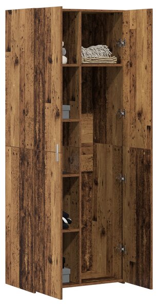 VidaXL Magas tálaló Régi fa 70x42.5x185 cm Mérnöki fa