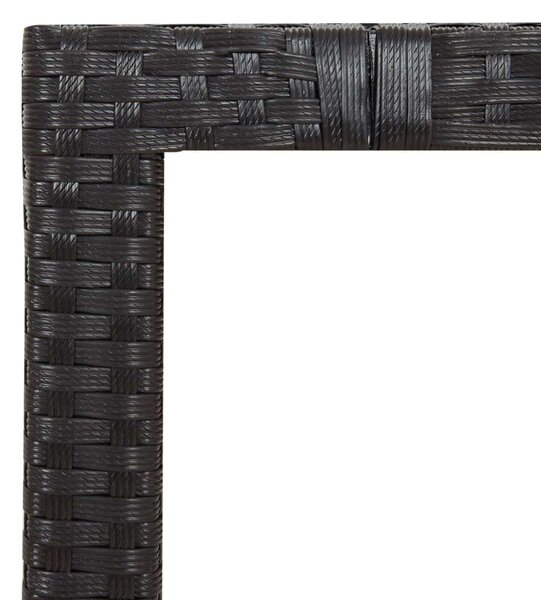 VidaXL Kerti Étkezőgarnitúra - 5 részes - Fekete Polyrattan