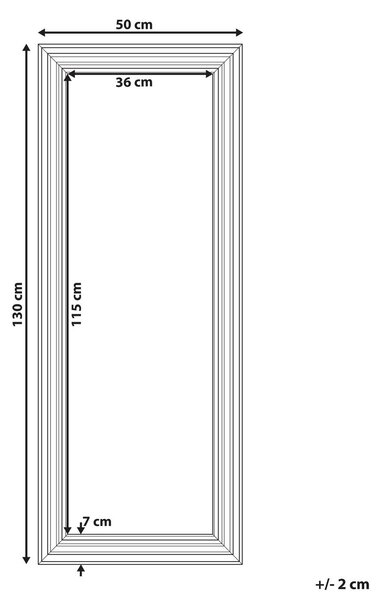 Falitükör VERTOU 50 cm 130 cm Bézs