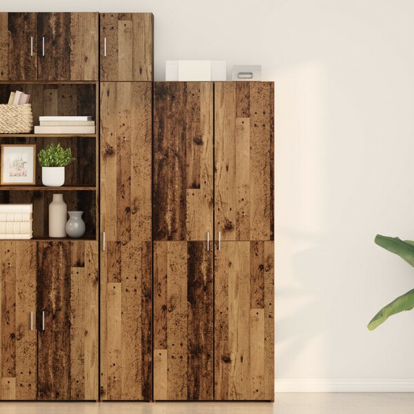 VidaXL Magas tálaló Régi fa 70x42.5x185 cm Mérnöki fa