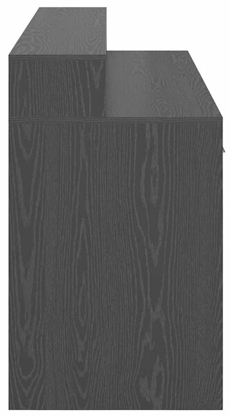 VidaXL Asztal LED -es lámpákkal Musta tammi 160 x 55 x 91 cm Faanyag