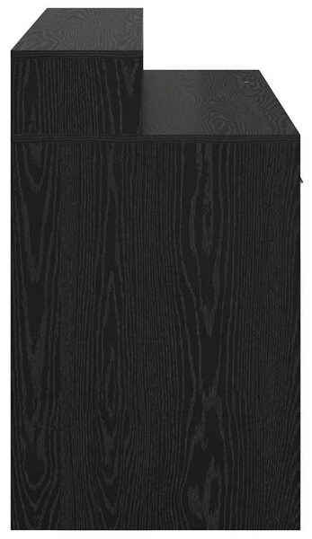 VidaXL Asztal LED -es lámpákkal Musta tammi 120 x 55 x 91 cm Faanyag