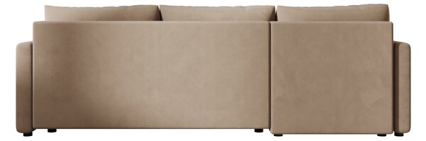 VENORIA L alakú kihúzható sarokkanapé, 220x143 cm, bézs + 2 párna INGYEN