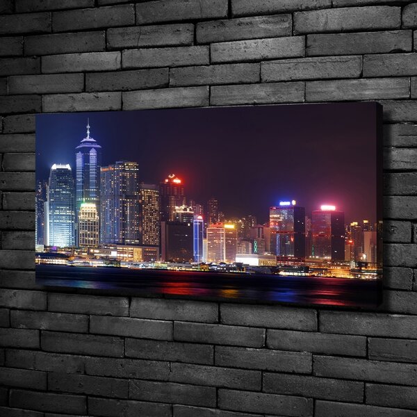 Fénykép vászon Hong kong éjjel