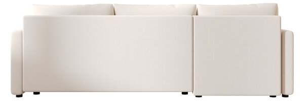 VENORIA L alakú kihúzható sarokkanapé, 220x143 cm, krémszínű + 2 párna INGYEN