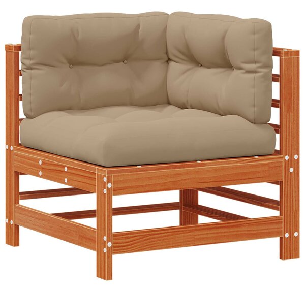 VidaXL Kerti lounge szett 8 pcs Viaszbarna Tömör Fenyőfa