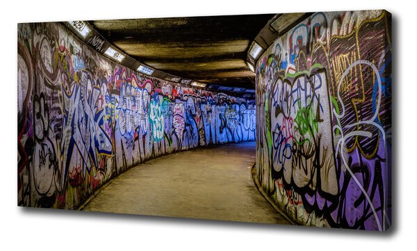 Fénykép vászon Graffiti a metróban