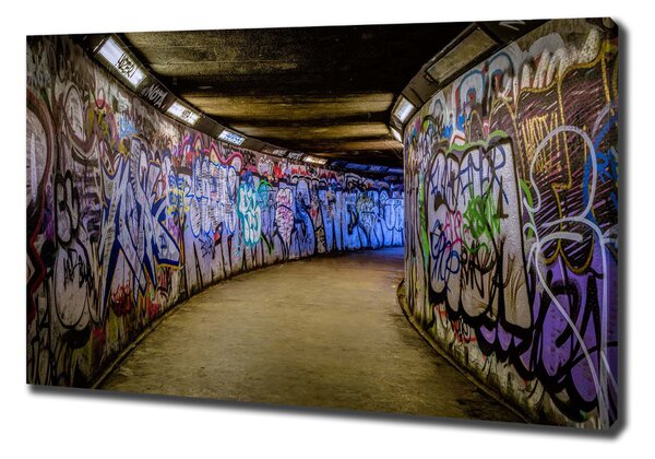 Fénykép vászon Graffiti a metróban