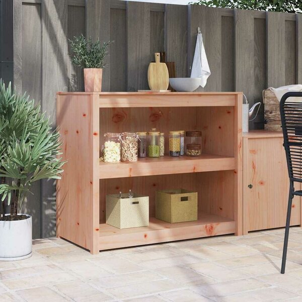 VidaXL Konyhaszekrény polcokkal Barna 106 x 55 x 92 cm tömör duglászfa