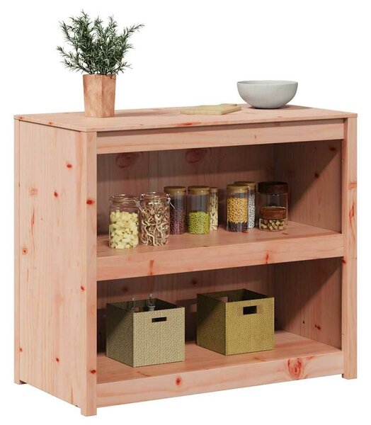 VidaXL Konyhaszekrény polcokkal Barna 106 x 55 x 92 cm tömör duglászfa