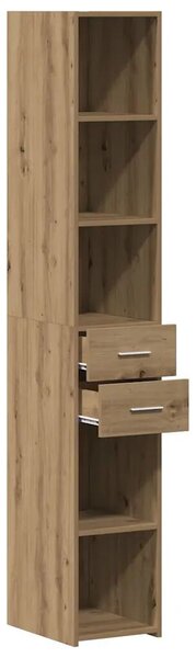 VidaXL Magasfiú fiókkal kézműves tölgy 30 x 42.5 x 185 cm Faanyag