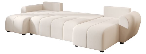 AKCIÓ Kinyitható U alakú ülőgarnitúra SEVIO 311x145 cm, krém + 2 db párna INGYEN II. osztály
