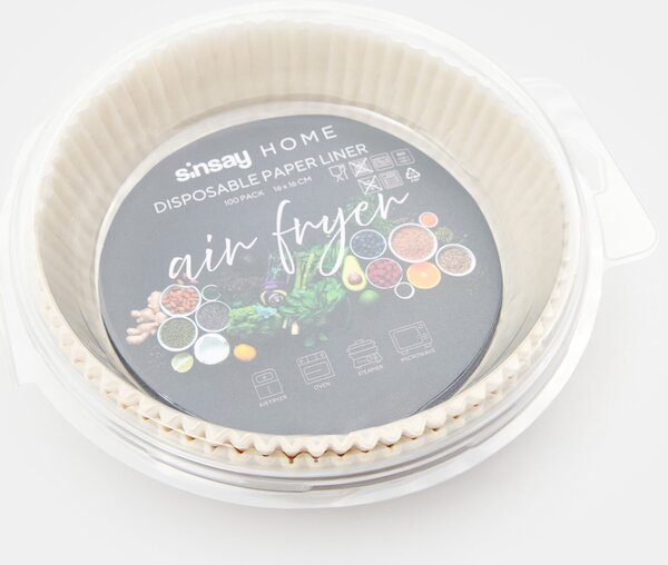 Sinsay - Papírformák air fryerhez 100 pack - fehér