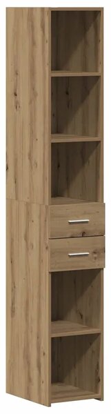VidaXL Magasfiú fiókkal kézműves tölgy 30 x 42.5 x 185 cm Faanyag