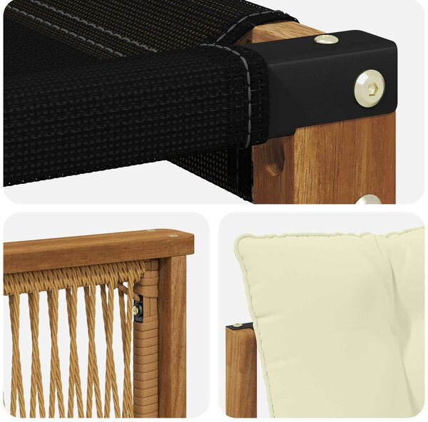 VidaXL Kültéri kanapé szett párnával 6 pcs Természetes és krémszínű