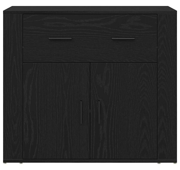 VidaXL Magasító fiókkal Musta tammi 80 x 33 x 150 cm Faanyag