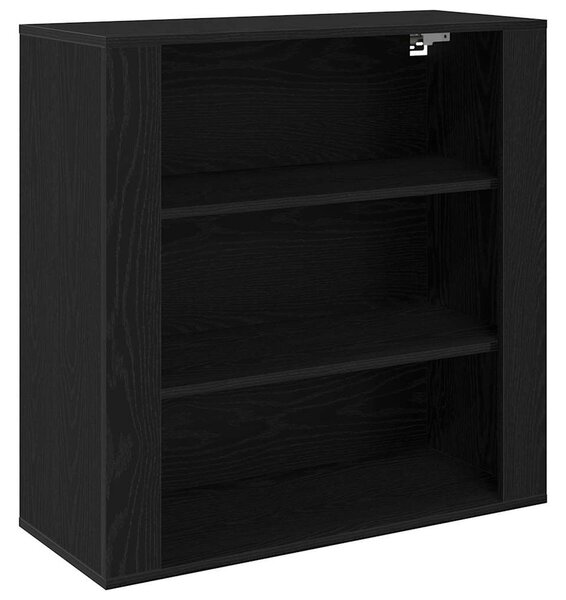 VidaXL Magasító fiókkal Musta tammi 80 x 33 x 150 cm Faanyag