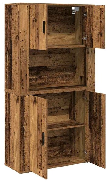 VidaXL Magas Szekrény Régi fa 80 x 33 x 150 cm Faanyag