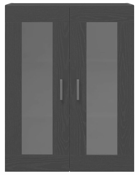 VidaXL Magasfiú 2 pcs Musta tammi 69.5 x 34 x 180 cm Faanyag