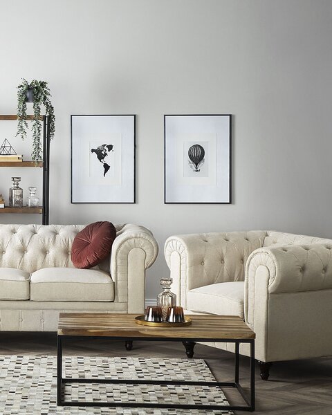 Fotel CHESTERFIELD Bézs