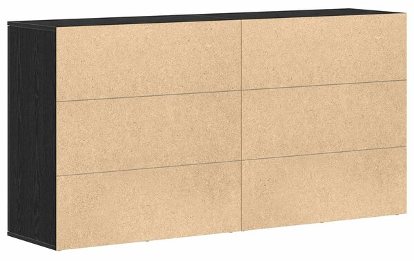 VidaXL Széf 2 db Fekete tölgy 79 x 38 x 80 cm Szerelt Fa