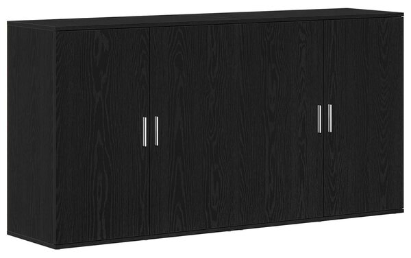 VidaXL Széf 2 db Fekete tölgy 79 x 38 x 80 cm Szerelt Fa