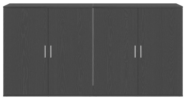 VidaXL Széf 2 db Fekete tölgy 79 x 38 x 80 cm Szerelt Fa