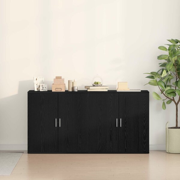 VidaXL Széf 2 db Fekete tölgy 79 x 38 x 80 cm Szerelt Fa