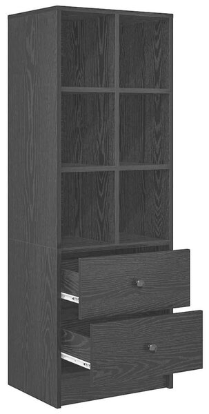 VidaXL Magasfiú fiókkal Musta tammi 45.5 x 34 x 127 cm Faanyag