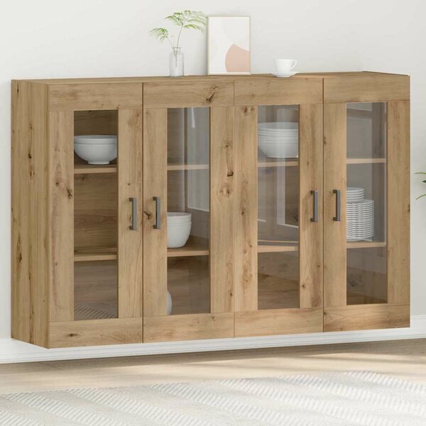 VidaXL Fali Szekrények 2 db Artisan tölgy 69,5 x 34 x 90 cm Szerelt Fa