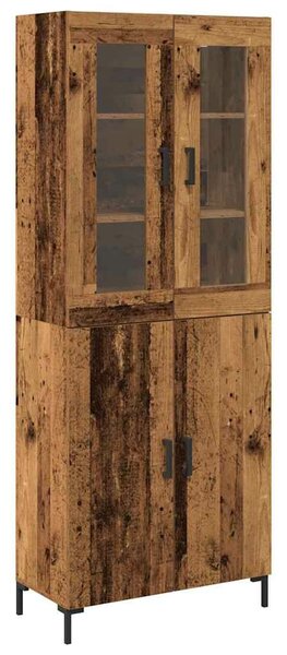 VidaXL Magasfiú 2 db Régi fa 69,5 x 34 x 180 cm Szerelt Fa
