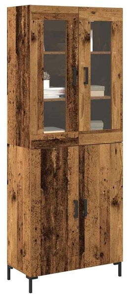 VidaXL Magasfiú 2 db Régi fa 69,5 x 34 x 180 cm Szerelt Fa