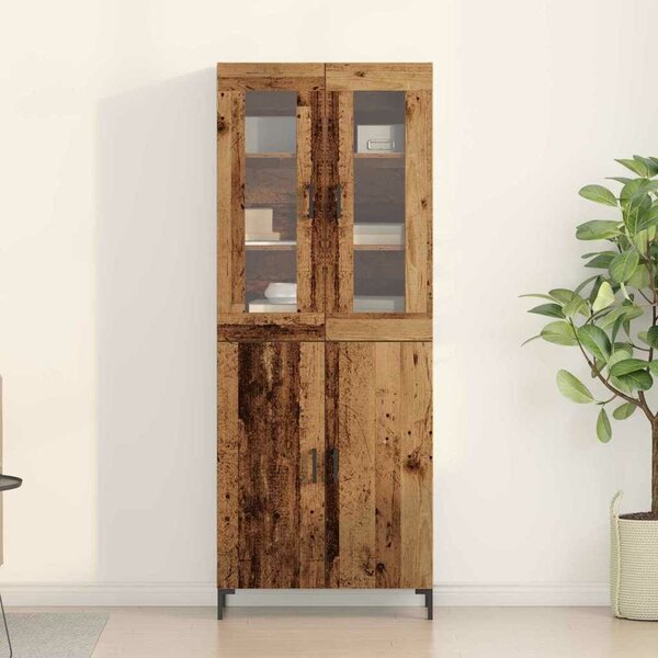 VidaXL Magasfiú 2 db Régi fa 69,5 x 34 x 180 cm Szerelt Fa
