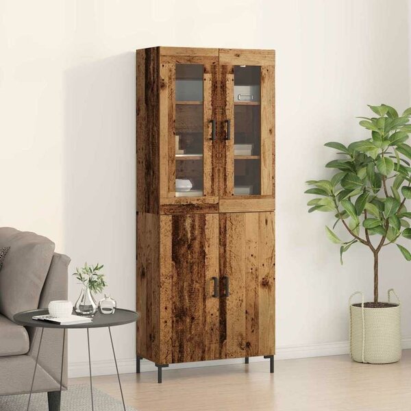 VidaXL Magasfiú 2 db Régi fa 69,5 x 34 x 180 cm Szerelt Fa