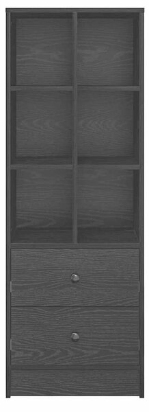 VidaXL Magasfiú fiókkal Musta tammi 45.5 x 34 x 127 cm Faanyag