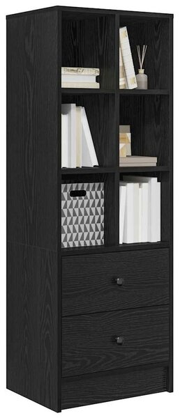 VidaXL Magasfiú fiókkal Musta tammi 45.5 x 34 x 127 cm Faanyag