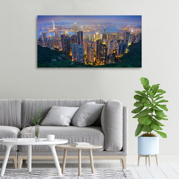 Vászonfotó Hong kong éjjel
