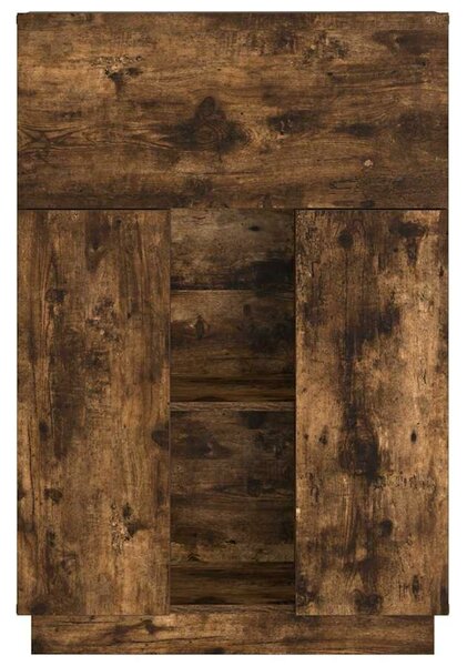 VidaXL Asztal polcokkal Füstölt tölgy 71.5 x 31.5 x 106.5 cm Faanyag