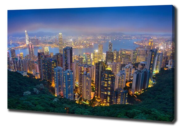 Vászonfotó Hong kong éjjel