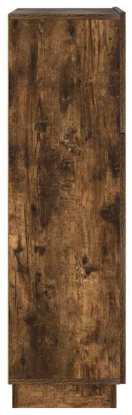 VidaXL Asztal polcokkal Füstölt tölgy 71.5 x 31.5 x 106.5 cm Faanyag