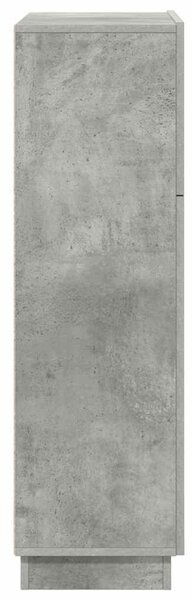 VidaXL Asztal polcokkal Beton Szürke 71.5 x 31.5 x 106.5 cm Faanyag